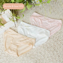Girls' Wedgie-Free Panty Briefs - Rosie (White, Peach & Pink) - Set of 3 | Cloth Diapers | Just Peachy