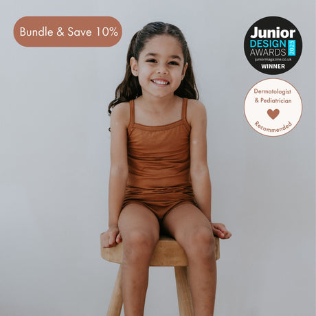 Girls' Wedgie-Free Full Coverage Shorties - Set of 2 | Cloth Diapers | Just Peachy