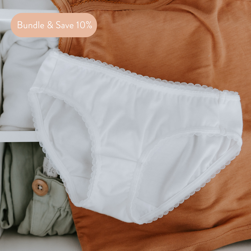 Girls' Wedgie-Free Panty Briefs - Set of 3 | Cloth Diapers | Just Peachy