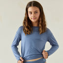 Kids’ Ultra Soft TENCEL™ Micro Modal Long Sleeve Thumb-Tee | Cloth Diapers | Just Peachy