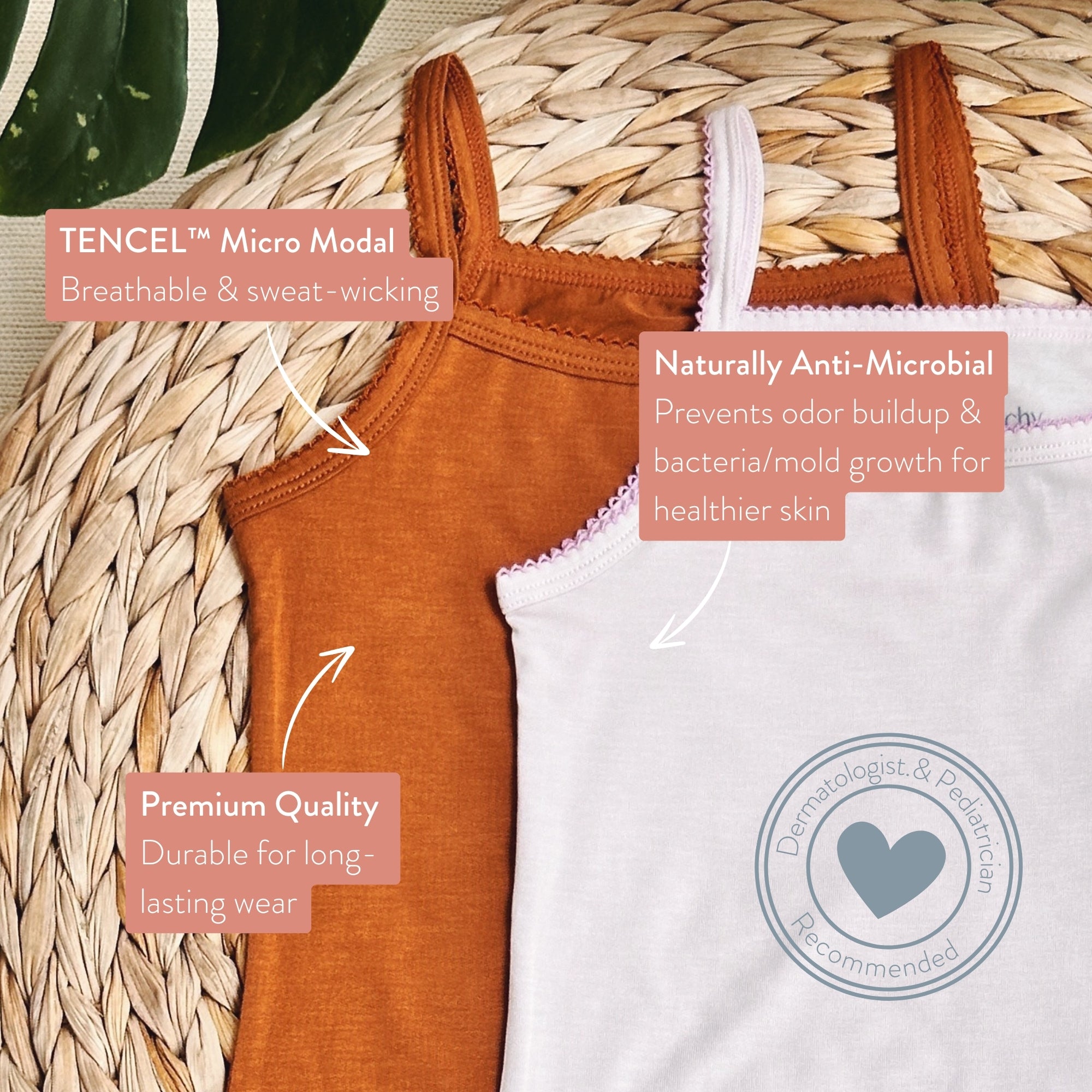 Teen Girls' TENCEL™ Micro Modal Ultra Soft Camisoles - Set of 2