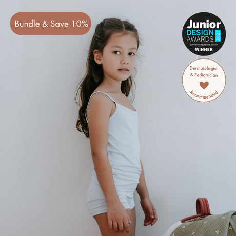 Teen Girls' Wedgie-Free Full Coverage Shorties - Set of 2 | Cloth Diapers | Just Peachy