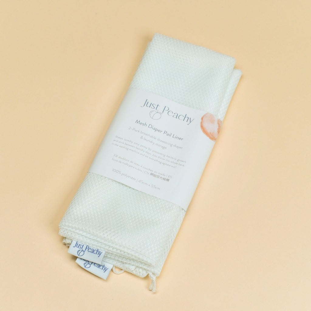 Reusable Mesh Diaper Pail Liners 2-Pack | Cloth Diapers | Just Peachy