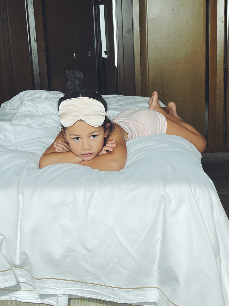 Just Peachy Kids Silk Sleep Mask - Pink Lemonade | Cloth Diapers | Just Peachy