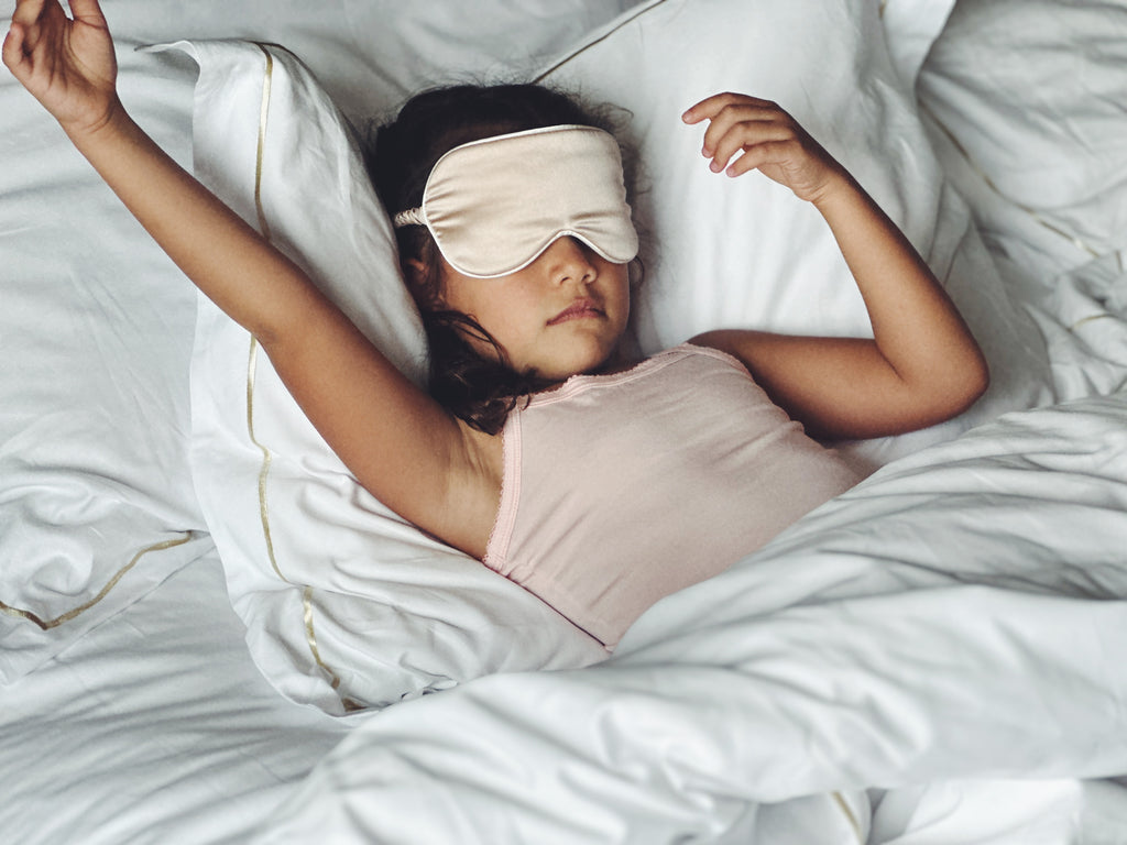 Just Peachy Kids Silk Sleep Mask - Pink Lemonade | Cloth Diapers | Just Peachy