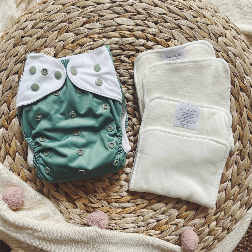 Cloth Diapers - Nature Collection - Single Diaper Set + Inserts | Cloth Diapers | Just Peachy