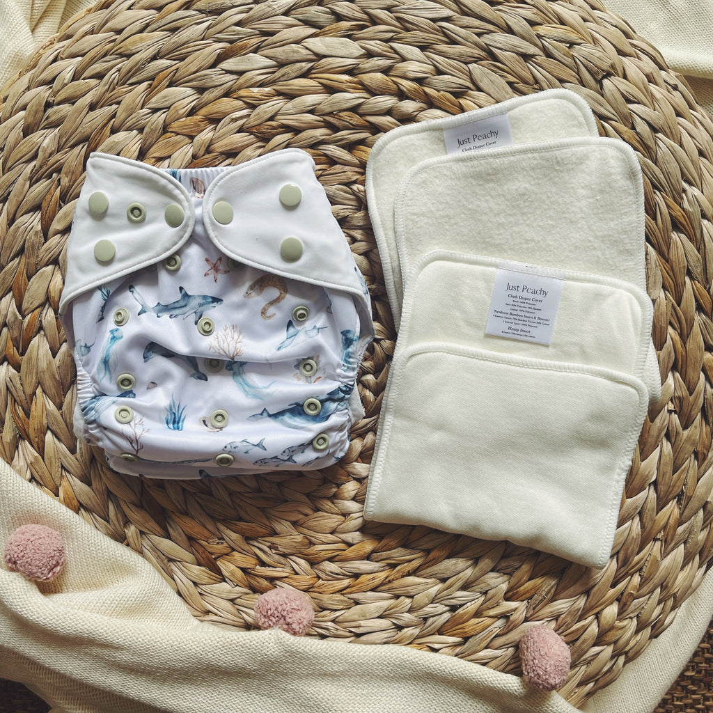 Cloth Diapers - Nature Collection - Single Diaper Set + Inserts | Cloth Diapers | Just Peachy
